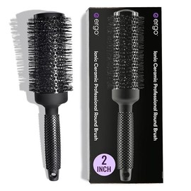 Ergo Ceramic Ionic Round Brush for Blow Out - Salon Quality Hair Brushes for Women - Roller Brush for Blow Drying, Wet and Dry Hair Styling, Volumizing Hair Care - Sizes: 2 Inch"