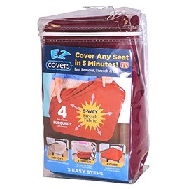 Ez Covers- Protection Against Stains Cover Stretch Fabric Slipcovers Spilling Juice Food Red Wine (Burgundy)