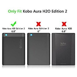 t Kobo Aura H2O 2nd Edition Case, Ultra Thin and Lightweight PU Leather Protective Case with Auto Wake/Sleep Function for Kobo Aura H2O Edition 2 E-Reader 6.8 Inch 2017 Release