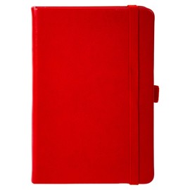 Office Works, Picasso Notebooks 80-sheet Ruled 80gsm Fine Journal, 3.5 inches x 5 inches, Red, Small