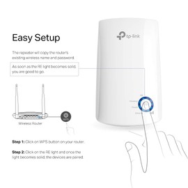 TP-Link TL-WA850RE Repetidor de Wifi Extensor de Cobertura Inalámbrico Universal, 300Mbps, Enchufe de Pared, Tipo Plug and Play, Puerto Ethernet, Luz Indicadora de Señal Inteligente
