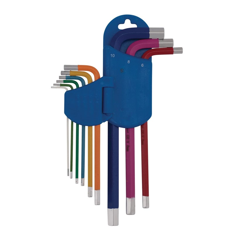 Draper 04905 Metric Multicolour Long Arm Hex Key Set (9