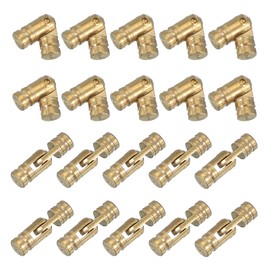 sourcing map Brass Hidden Cylinder Hinges 5 x 17 mm Invisible Concealed Cylindrical Hinge 270 Degree Folding Support Small Hinge for DIY Crafts Jewelry Boxes Wooden Box Pack of 20