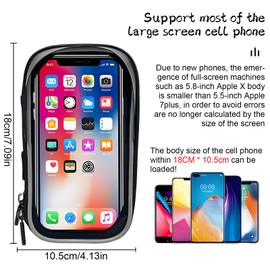 Bike Phone Holder Waterproof,Suuwwn 360° Rotatable Motorbike Phone Holder Bicycle Handlebar Bag Cycling Handlebar Bag with Touchscreen Smartphones up to 7''