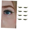 Healvian 4Pairs Eye Makeup Stickers Glittery Green Fake Eyelash Stickers