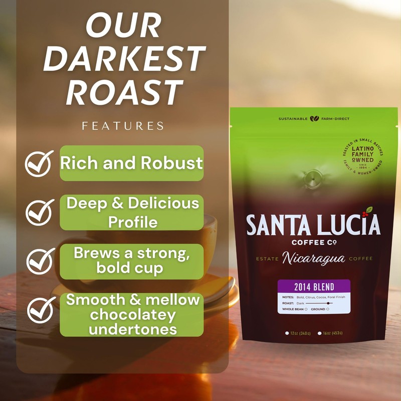 Specialty Volcanic Nicaraguan - 2014 Bold Dark Roast Coffee, Rich