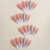 Press on Nails Long Stiletto SWEKKE French Tip Fake Nails