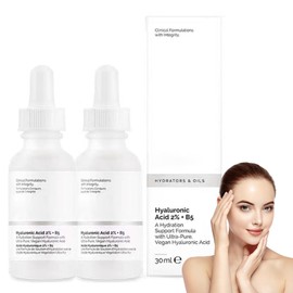 Hyaluronic Acid 2% + B5,Skincare Serum,Hyaluronic Acid For Face Hydrated,Hyaluronic Acid Serum for Face to Plump and Smooth Skin ,Face Serum for Women & Men,Skin Care. (2pcs)