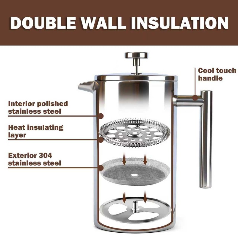 French Press Coffee Maker, Extra Large 61 oz (1.8L)