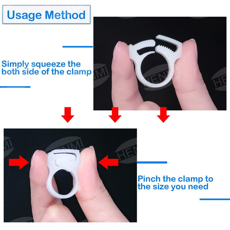 HENMI 6 PCS Sweep Hose Attachment Clamp Clasp Replacement Pool