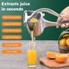 Orange Pomegranate Lemon Squeezer,Manual Citrus Press,Ergonomic Handles Hand Press Bar(Silver)