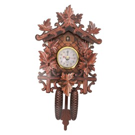 NOLITOY Creative Cottage Clock Unique House Design Wall Clock for Home Decor Attractive Hanging Ornament for Living Room Office and Shop and Practical