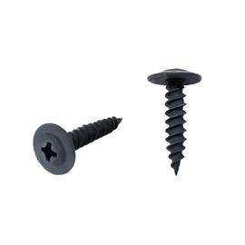 Bopowo #8×3/4 Black Wood Screws 100(PCS) Black Phillips Modified Truss Head Screws,High Hardness Drywall Screws, Coarse Thread,Quick Metal Self Tapping Screws