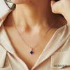 MUSEQVE Blue Four Leaf Clover Necklace for Women • Dainty