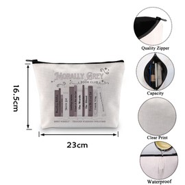 Morally Grey Reader Gift Sumt Book Club Gift Dark Romance Book Makeup Bag Gift for Book Lover (MORALLY Grey CA)