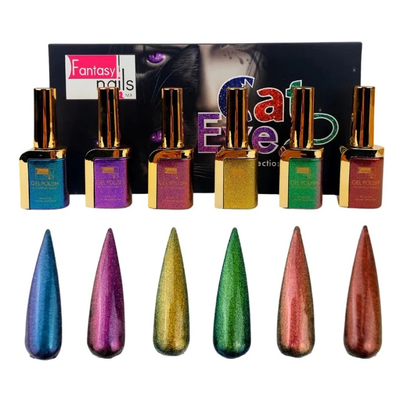 Gama Cat Eye Fantasy Nails 6 Pzs