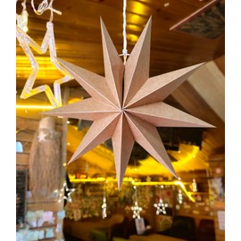3 Pcs 9-Pointed Paper Star Lanterns Hanging Ornament for Wedding Birthday Christmas Home New Year Party Decorations