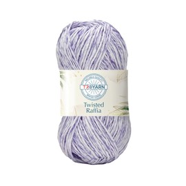 Troyarn Twisted Raffia Yarn for Crafting and Design,Raffia for Creative Projects, Soft Beach Bag,Hat, Hand Knitting Handbags Medium(4) 100% Polyester / 3.52 Oz(100g)/109 Yd (100m)(118202 - Purple Mix)