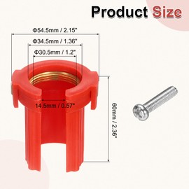 sourcing map Faucet Mounting Nut, Hot and Cold Faucet Lock Anti-Loosening Nut Fixing Tool for Kitchen Bathroom (Red)
