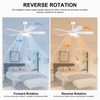 Kviflon Ceiling Fans with Lights and Remote, 46 Inch Modern
