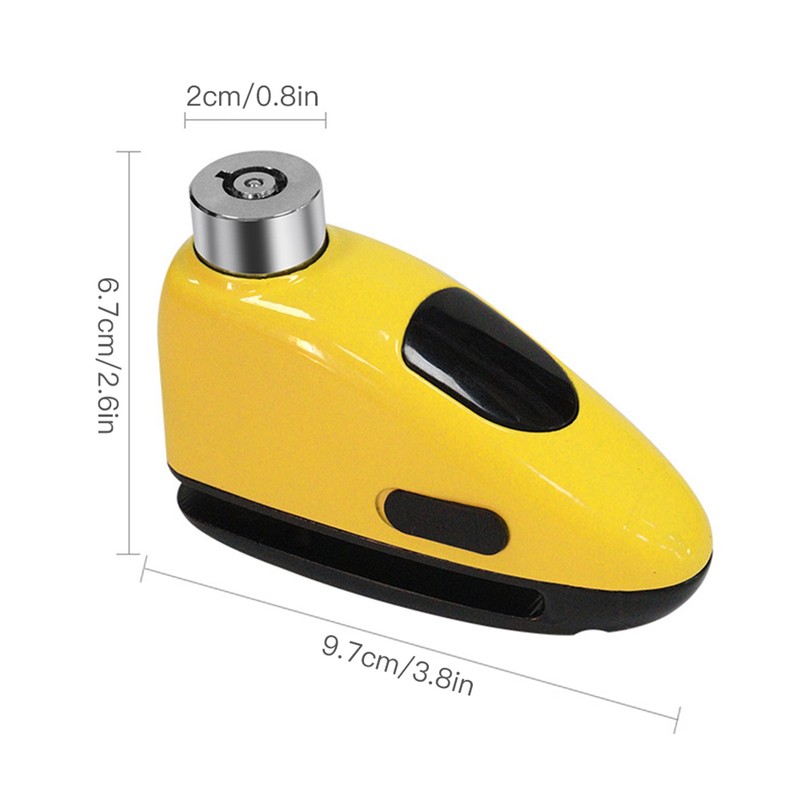 Bicycle Disc Brake Alarm Lock Waterproof Anti-theft Security Wheel Disc