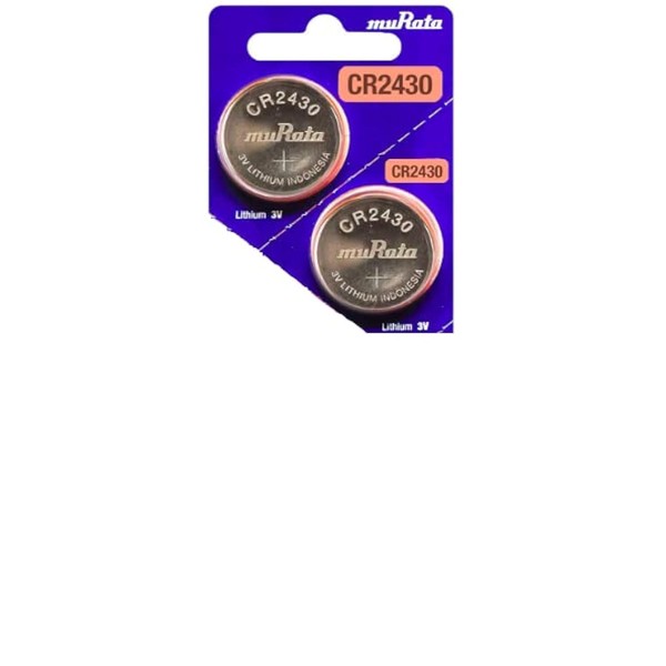 Murata CR2430 Battery 3V Lithium Coin Cell - Replaces Sony CR2430 (2 Batteries)