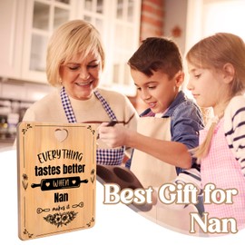 Nan Gifts, Birthday Gifts for Nan, Nan Christmas Gifts -Engraved Bamboo Cutting Board- Christmas Gifts for Nan, Nana Gifts for Birthday, Nanny Gifts, Christmas Birthday Presents for Nan