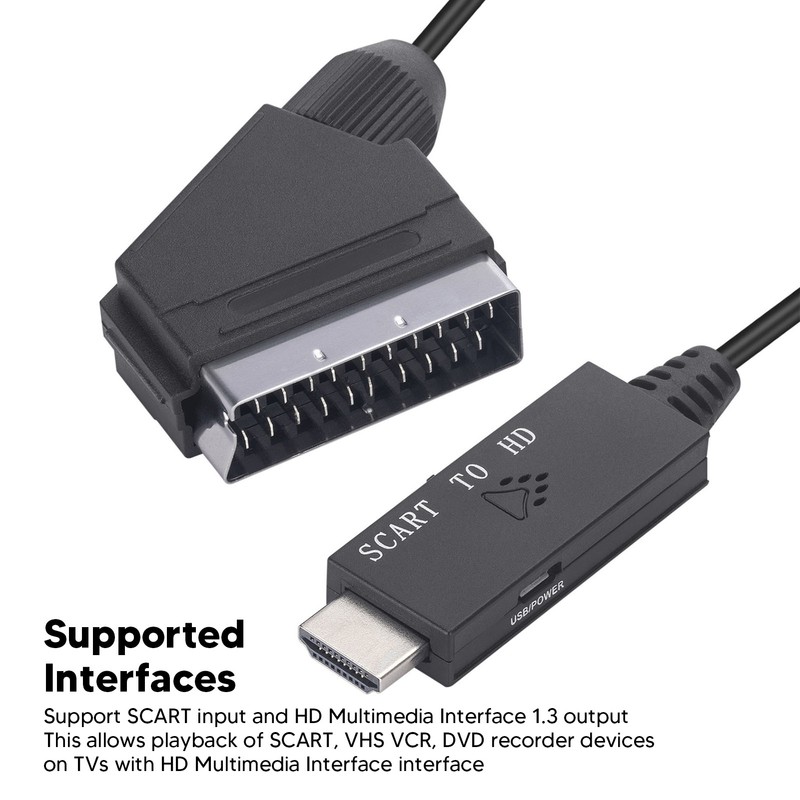SCART to HD Multimedia Interface Converter HD 1080P SCART to