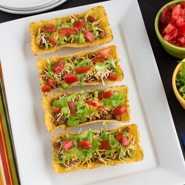 Ortega Fiesta Flats, Flat Bottom Taco Shells, 12 Count (Pack of 6)