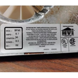 AIR KING BF50 SNAP-IN BATHROOM EXHAUST FAN NEW CASE OF 6 FANS WITH COVERS