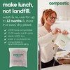 Compostic Home Compostable Resealable Snack Bags, Microwave & Freezer Safe,