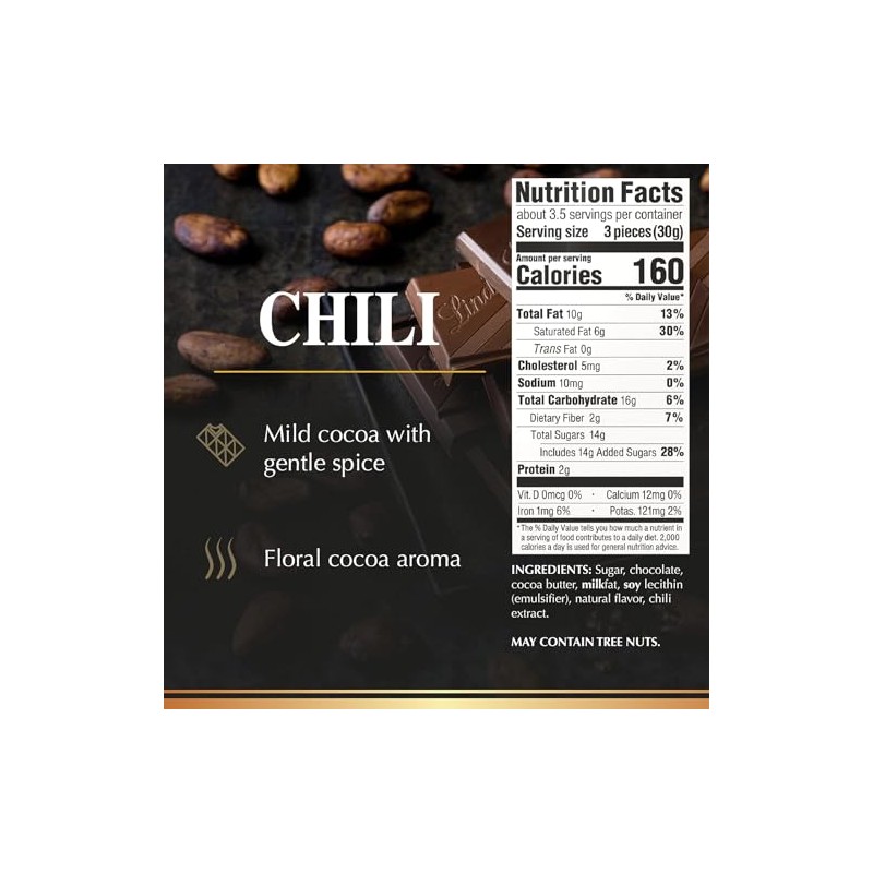 Lindt Excellence Dark Chocolate with Chili Bar, 3.5 Oz, 2