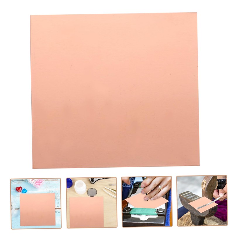iplusmile 1 Sheet Copper Sheet for DIY Projects High Hardness
