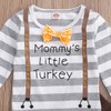 ZAXARRA Baby Boy Girl Thanksgiving Outfit Long Sleeve Letter Romper