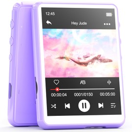 MECHEN 64GB MP3 Player Bluetooth 5.3 with 2.4" Full Touch Screen，Portable Digital Music Player with Speaker，FM Radio, Line Recording, HiFi Lossless Sound, Support up to 128GB