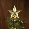 com-four® Christmas Tree Topper in Star Shape, Decorated Star for