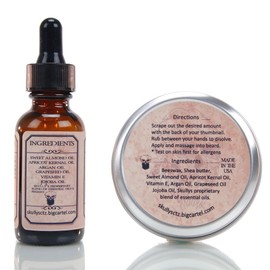 Skully's Pale Rider Beard Oil 1 oz & Beard Balm 2 oz-Unscented, Beard kit