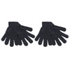 Thingimijigs 2 Pairs Ladies Thermal Stretch Knitted Gloves - Black