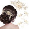 5 Peines Laterales de Perla de Pelo de Boda Peine