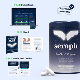 SkinClear Capsules - Supplement for Acne & Clear Skin - All Natural Acne Treatment - Vegan, Made in USA, Proven Skincare Ingredients Skin Repair