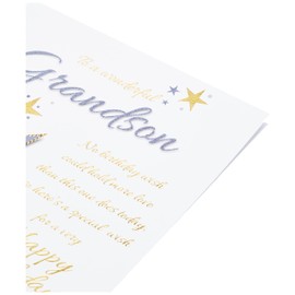 Piccadilly Greetings Traditional Birthday Card Grandson ,Green, 9 x 6 inches