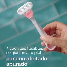 Gillette Venus Sensitive - Maquinillas de afeitar desechables para mujer, paquete individual de 3 maquinillas de afeitar