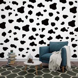 Wall Stickers Ddecor for Kids Rroom 280 Pieces Black Cow Print Wall Decal Mixed Size Cow Spot Wall Art Decor for Boys Girls Bedroom Toddler Nursery Room Bathroom Decorations 10Sheets