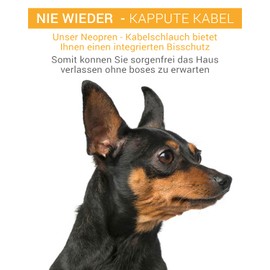 TPFNet Premium Neoprene Cable Sleeve, 1.5 m Long, 37 mm Diameter, Black + White, Cable Management, Cable Management, with Velcro Fastening, the Perfect Cable Guide for Office, Kitchen or Home Cinema