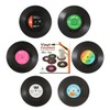 Miss Rui Set of 6 Vinyl Record Coasters for Drinks