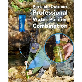 Burtrail Gravity Water Filter Pro,Versatile Water Purifier Camping with 0.01-Micron Water Filter Straw,Gravity Bag,Survival Gear for Hiking, Backpacking, and Emergency Preparedness