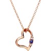 Accessory Shop Piena 925 Silver Birthstone Open Heart Necklace with