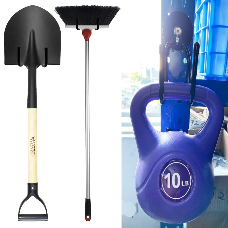 2 Pack Garage Magnetic Hooks Heavy Duty, Utility Magnet Storage
