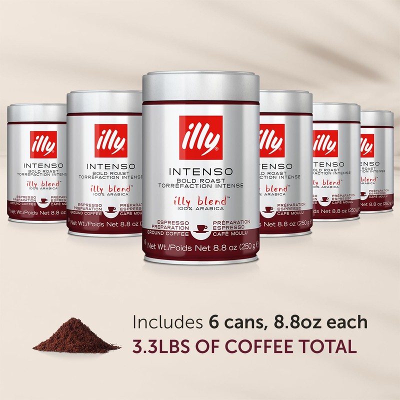 illy Ground Coffee Espresso - 100% Arabica Coffee Ground –