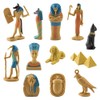 12 Ancient Egypt PVC Miniature Statues, Ornaments with Nebastre, King